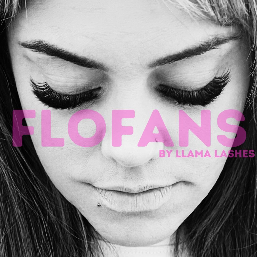 LLama Lashes Flofans – Pre-Made Volume Lash Fans | Easy Fan, Auto-Fanning, W Lash Style | 3D, 6D, 10D, XL10D | Mixed Length Lash Extensions in Black & Brown